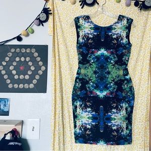 Multicolored Rorschach / styled mini dress from H&M. Bold and edgy style!